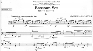 Adolphus Hailstork: Bassoon Set Adolphus Hailstork: Bassoon Set
